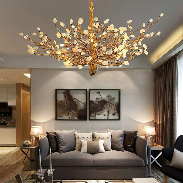Gemstone Branch Chandelier-chandeliers for dining room,chandeliers for stairways,chandeliers for foyer,chandeliers for bedrooms,chandeliers for kitchen,chandeliers for living room-16heads size: L 51.2″(130cm) x H 21.7″(55cm)-Arialamps