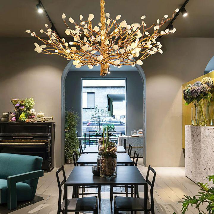 Gemstone Branch Chandelier-chandeliers for dining room,chandeliers for stairways,chandeliers for foyer,chandeliers for bedrooms,chandeliers for kitchen,chandeliers for living room-Arialamps