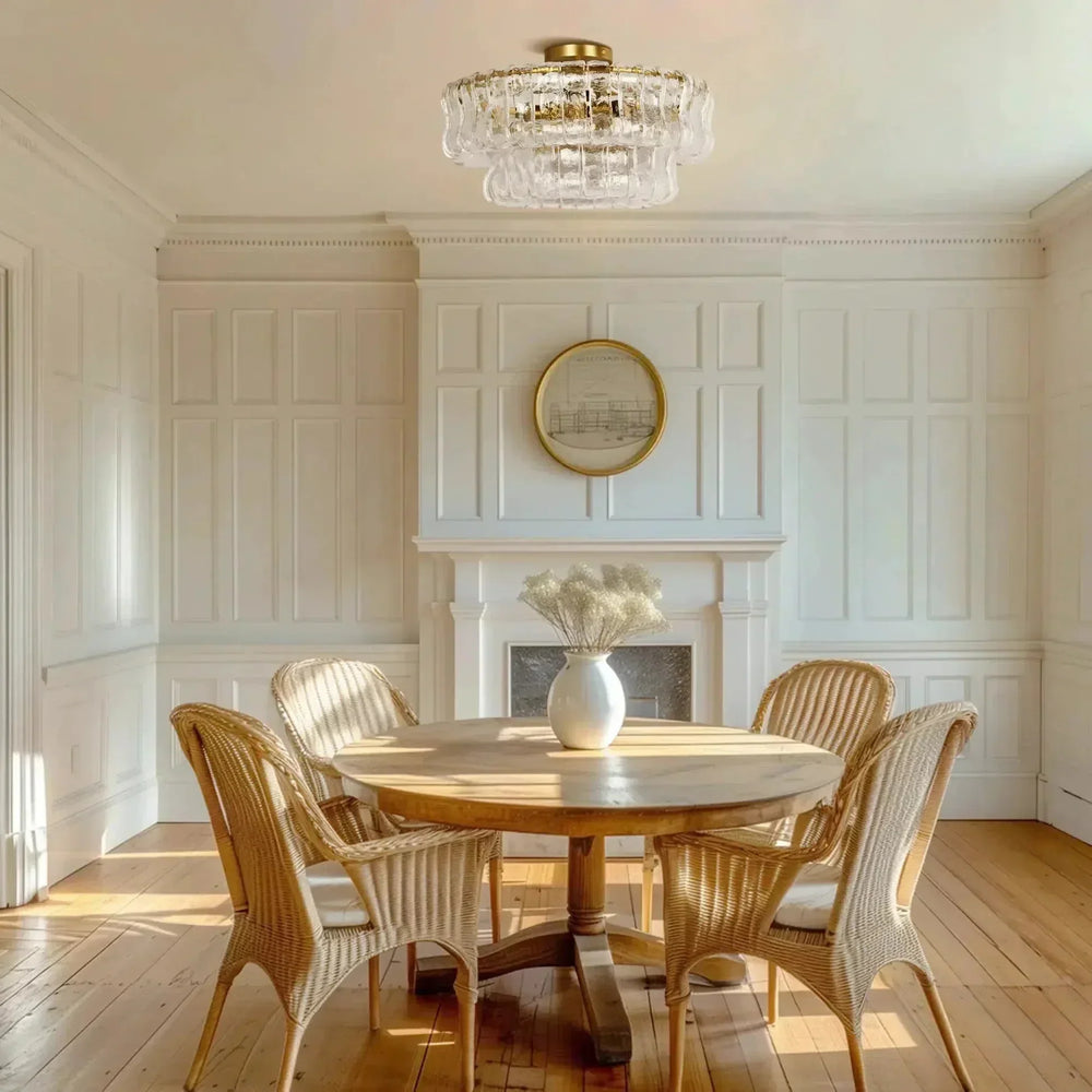 Ghiaccio Modern Glass Flushmount