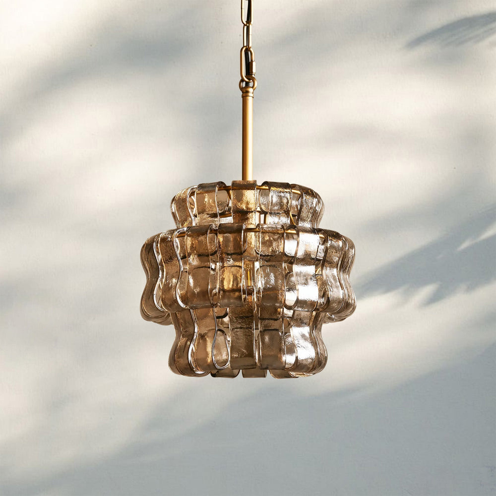 Ghiaccio Pendant Light-Bronze-Smoke-Arialamps