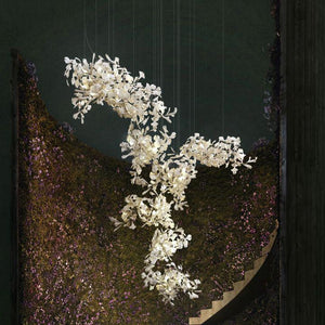 Ginkgo Combination Chandelier-chandeliers for dining room,chandeliers for stairways,chandeliers for foyer,chandeliers for bedrooms,chandeliers for kitchen,chandeliers for living room-Arialamps