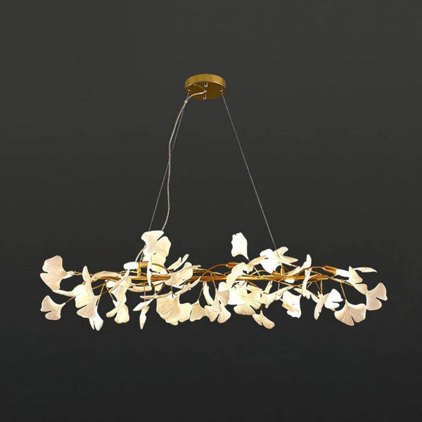 Ginkgo Luxury Chandelier Style E-chandeliers for dining room,chandeliers for stairways,chandeliers for foyer,chandeliers for bedrooms,chandeliers for kitchen,chandeliers for living room-6 Lights: L 47.2''(120cm) x W11.8''(30cm)-Gold+White-Arialamps