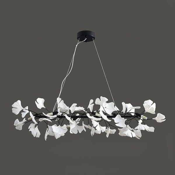 Ginkgo Luxury Chandelier Style E-chandeliers for dining room,chandeliers for stairways,chandeliers for foyer,chandeliers for bedrooms,chandeliers for kitchen,chandeliers for living room-4 Lights: L 39.4''(100cm) x W 11.8''(30cm)-Black+White-Arialamps