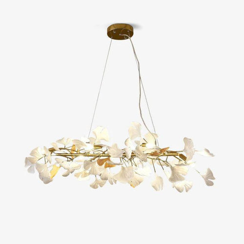 Ginkgo Luxury Chandelier Style E-chandeliers for dining room,chandeliers for stairways,chandeliers for foyer,chandeliers for bedrooms,chandeliers for kitchen,chandeliers for living room-4 Lights: L 39.4''(100cm) x W 11.8''(30cm)-Gold+White-Arialamps