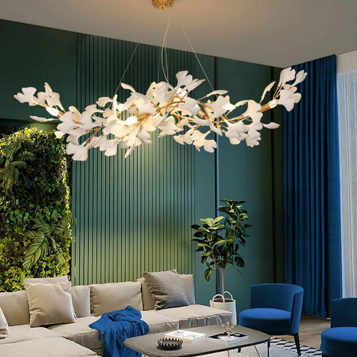 Ginkgo Luxury Chandelier Style F-chandeliers for dining room,chandeliers for stairways,chandeliers for foyer,chandeliers for bedrooms,chandeliers for kitchen,chandeliers for living room-8 Lights: L 39.3''(100cm) x W17.7''(45cm) x H 59''(150cm)-Arialamps