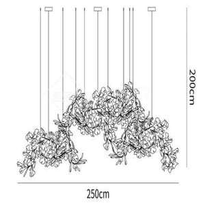 Ginkgo Luxury Chandelier Style H-chandeliers for dining room,chandeliers for stairways,chandeliers for foyer,chandeliers for bedrooms,chandeliers for kitchen,chandeliers for living room-18 Lights: L 98.4(250cm) x H 78.7(200cm)-Arialamps