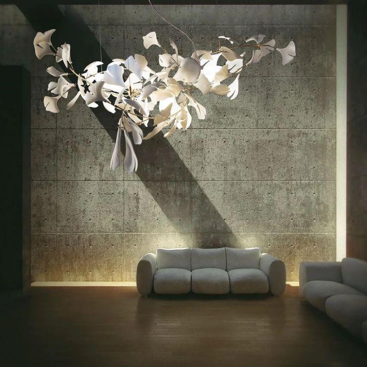 Ginkgo Luxury Chandelier Style I-chandeliers for dining room,chandeliers for stairways,chandeliers for foyer,chandeliers for bedrooms,chandeliers for kitchen,chandeliers for living room-6 Lights: L 23.6''(60cm) X H 15.7''(40cm)-Arialamps