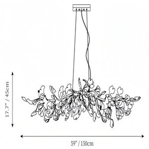 Ginkgo Luxury Linear Chandelier Style C-