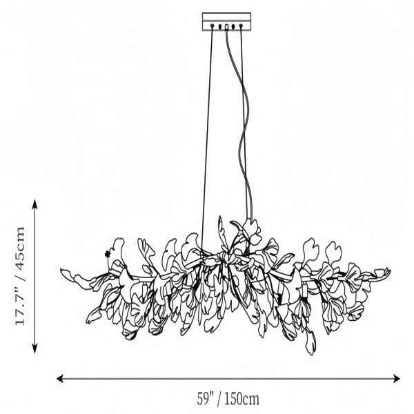 Ginkgo Luxury Linear Chandelier Style C-