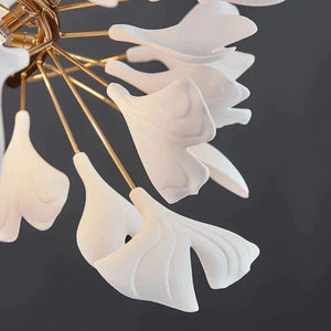 Ginkgo Rings Linear Branch Chandelier-chandeliers for dining room,chandeliers for stairways,chandeliers for foyer,chandeliers for bedrooms,chandeliers for kitchen,chandeliers for living room-Arialamps