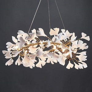 Ginkgo Round Chandelier-chandeliers for dining room,chandeliers for stairways,chandeliers for foyer,chandeliers for bedrooms,chandeliers for kitchen,chandeliers for living room-39"-Arialamps