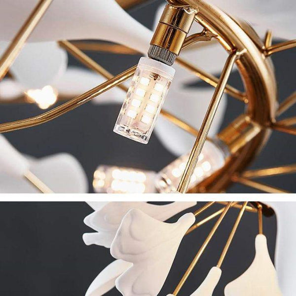 Ginkgo Round Chandelier-chandeliers for dining room,chandeliers for stairways,chandeliers for foyer,chandeliers for bedrooms,chandeliers for kitchen,chandeliers for living room-Arialamps