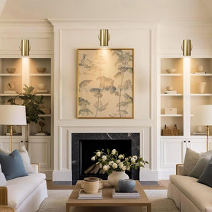 Gold Brass Picture Light Sconce with Adjustable LED, Wall Mount