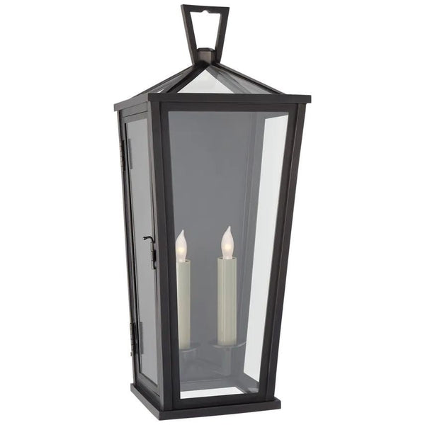 Grosvenor Medium Tall 2 - Light Lantern Wall Sconce Outdoor - Arialamps