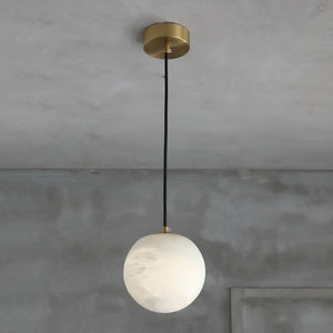 Kevin Hansa Alabaster Ball Pendant Light, Island Mini Pendant Light Kevinstudiolives