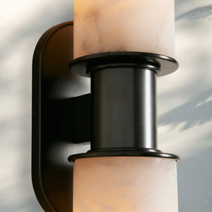 Harline Alabaster 2-Light Wall Sconce-