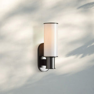 Harline Milk Glass Wall Sconce-Bronze-