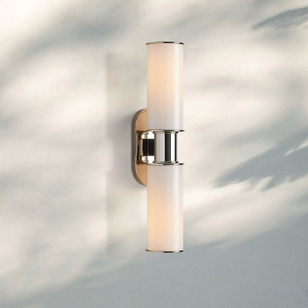 Harline Modern Milk Glass 2-Light Wall Sconce-
