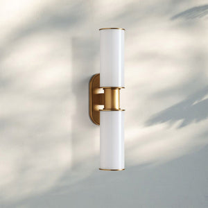 Harline Modern Milk Glass 2-Light Wall Sconce-