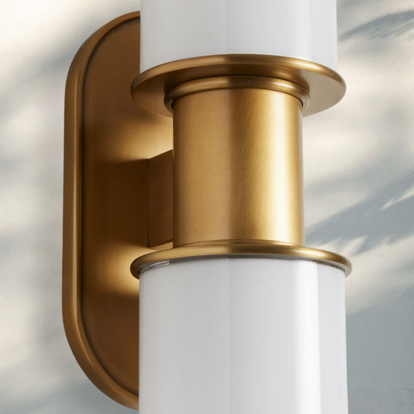 Harline Modern Milk Glass 2-Light Wall Sconce-