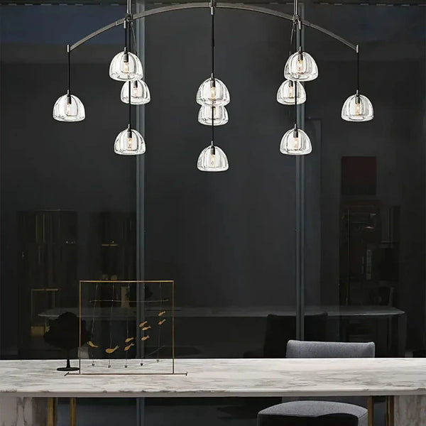 Hemisphare Linear Chandelier 54‘’ 72‘’