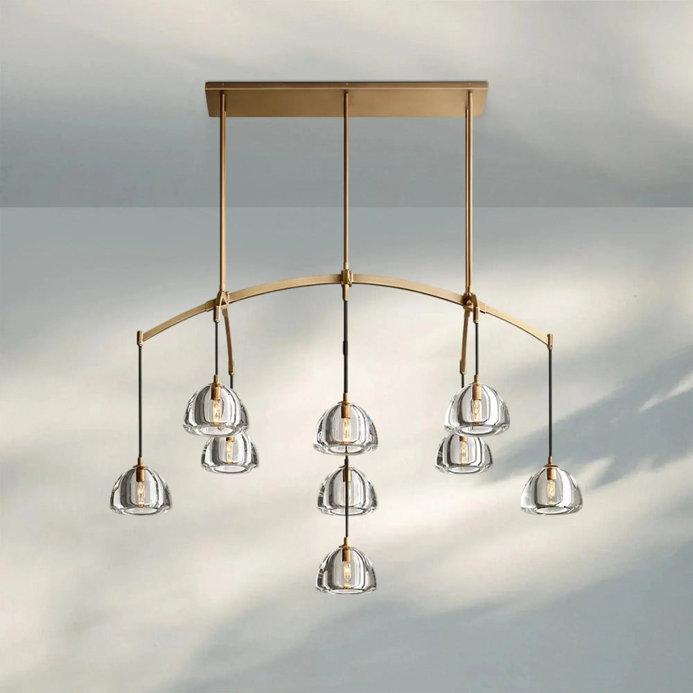 Hemisphare Linear Chandelier 54‘’ 72‘’
