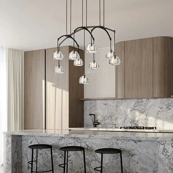 Hemisphare Linear Chandelier 54‘’ 72‘’