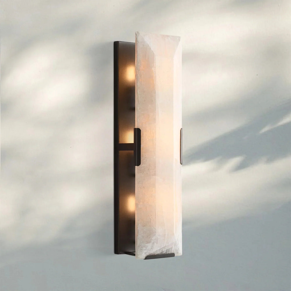 Herlow Calcite Linear Wall Sconce-Lacquered Burnished Brass-