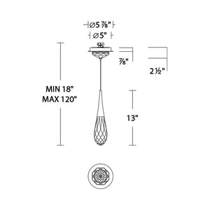 Hibiscus LED Mini Pendant Light - Arialamps