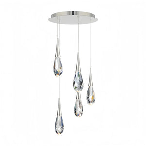 Hibiscus LED Multi Light Pendant Light Round Chandelier - Arialamps