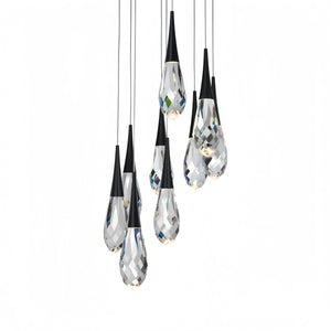 Hibiscus LED Multi Light Pendant Light Round Chandelier - Arialamps