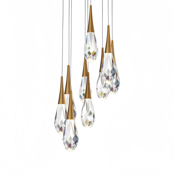 Hibiscus LED Multi Light Pendant Light Round Chandelier - Arialamps