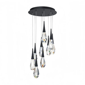 Hibiscus LED Multi Light Pendant Light Round Chandelier - Arialamps