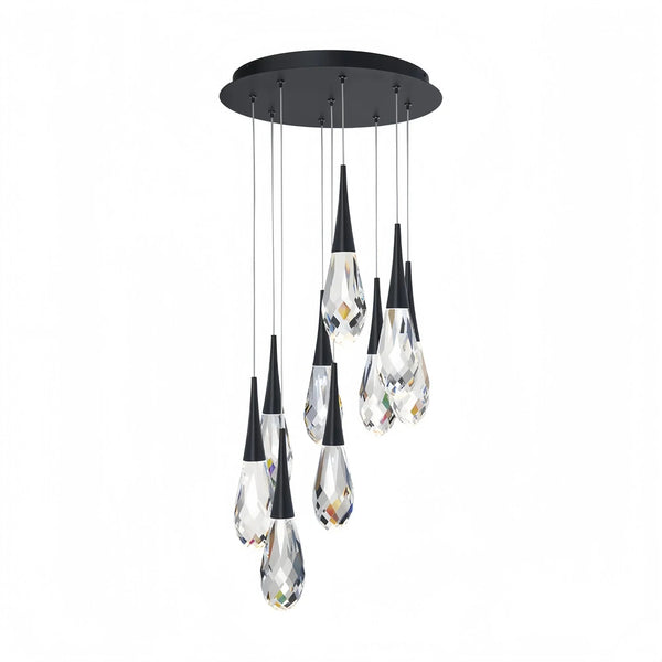 Hibiscus LED Multi Light Pendant Light Round Chandelier - Arialamps