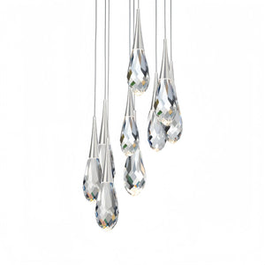 Hibiscus LED Multi Light Pendant Light Round Chandelier - Arialamps