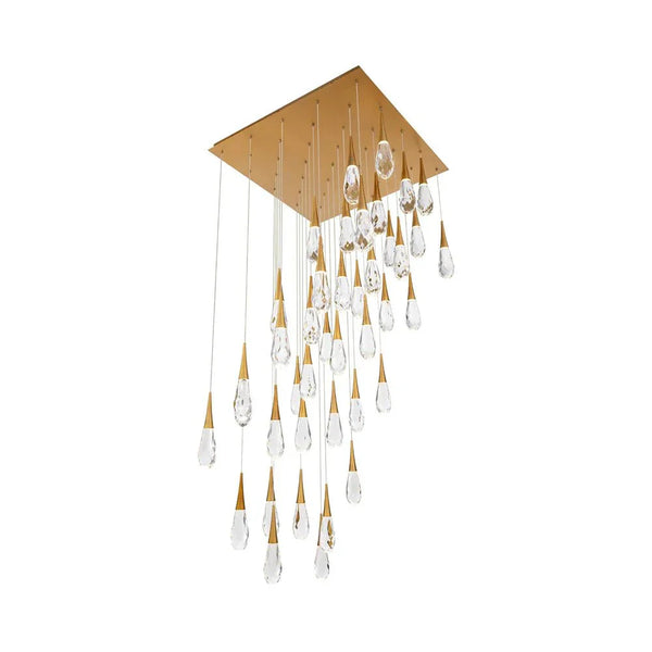 Hibiscus Square LED Multi Pendant Light - Arialamps