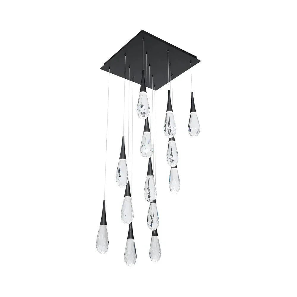 Hibiscus Square LED Multi Pendant Light - Arialamps
