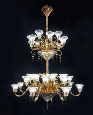 High Quality Mille Nuits Gold Chandelier Lustre Crystal Lighting - Arialamps