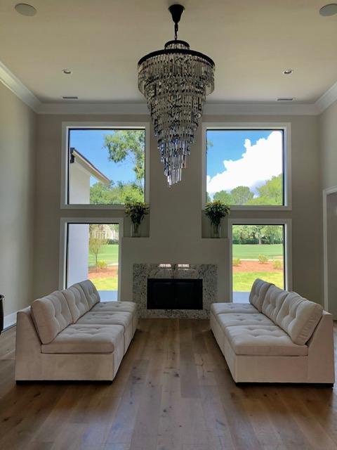 Aria Spiral Tiered/ Layered Crystal Fringe Living Room Chandelier Light