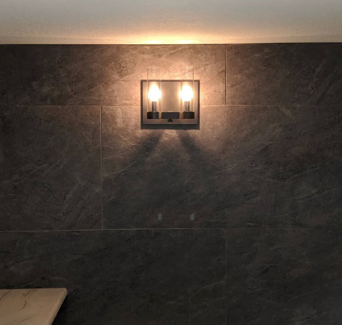 Nova Glass 2-Head Wall Sconce
