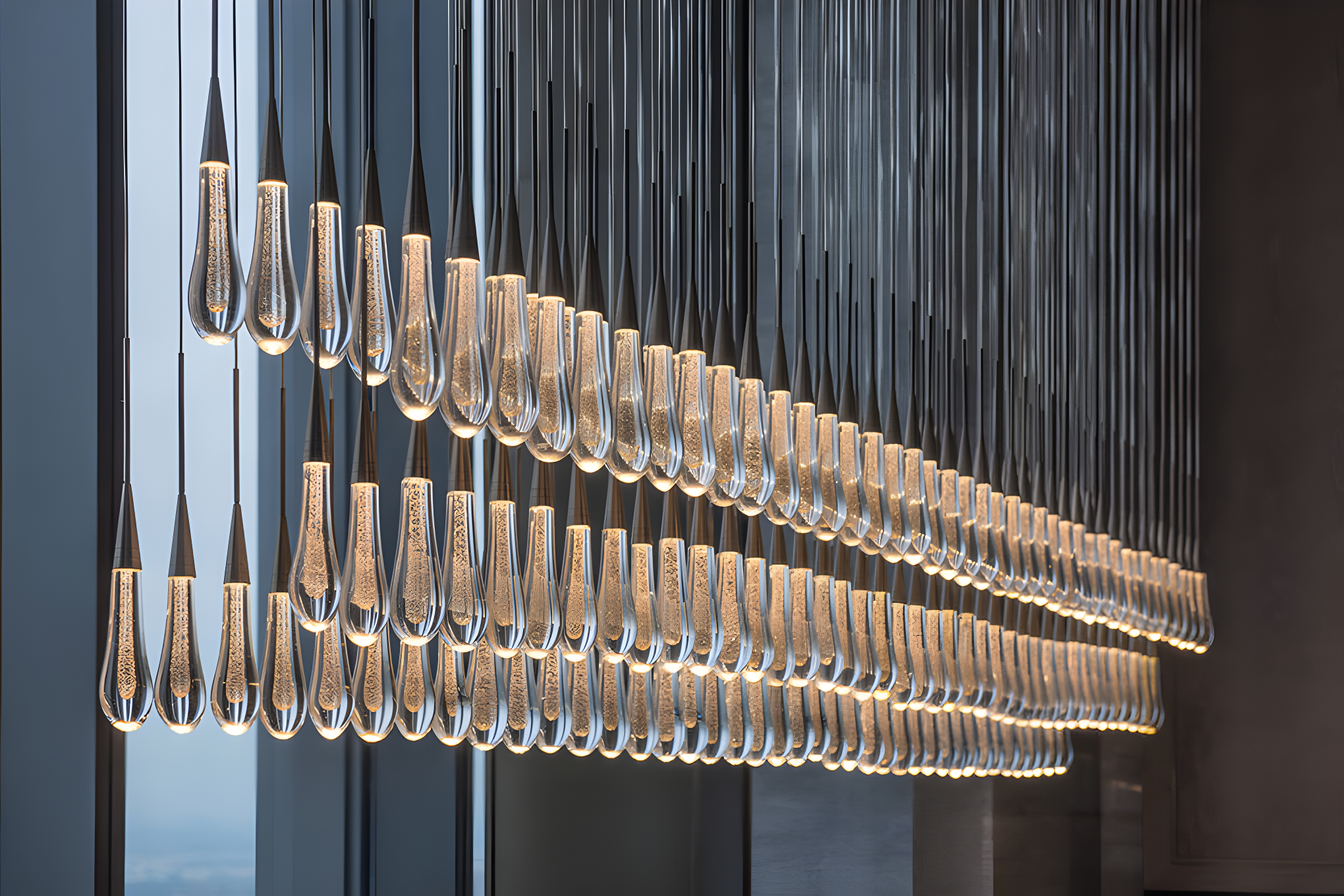 Soltaire Linear Chandelier 37"50"70"