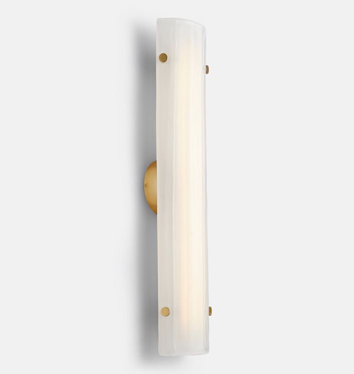Willamette 28″ LED Clear Fluted Glass Wall Sconce