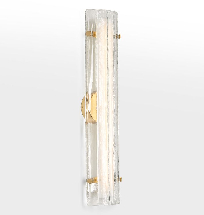 Willamette 28″ LED Clear Fluted Glass Wall Sconce