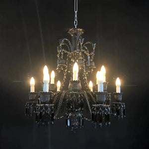 Inspired Lustre Black Crystal Lighting 12 Lights Chandelier - Arialamps