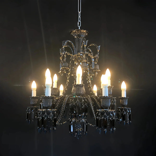 Inspired Lustre Black Crystal Lighting 12 Lights Chandelier - Arialamps