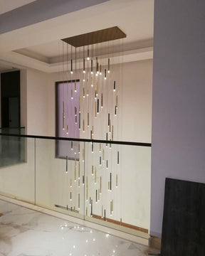 Bellini Rectangular Tubular Pendant Light Chandelier