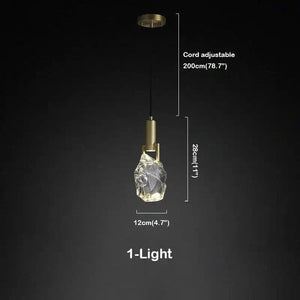 Irregular crystal pendant 6 styles - Arialamps