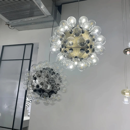 Italian Designer Creative Glass Ball Chandelier Scandinavian Dandelion Hallway/Entryway/Staircase Light Fixture - Arialamps