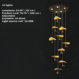 Jenissa Vintage Crystal Staircase Chandelier High Ceiling Luxury Lighting-