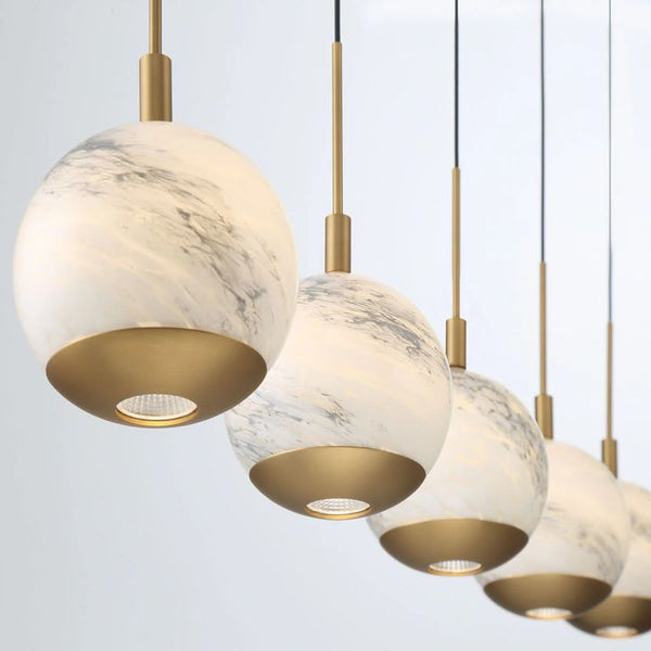 Kimma Lights Linear LED Chandelier-Chandelier-Arialamps